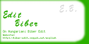 edit biber business card